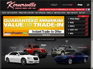 Web site www.31dodge.com, Kernersville Chrysler Dodge Jeep Ram