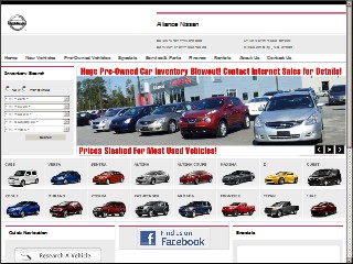 Web site www.alliancenissan.com, Alliance Nissan Inc