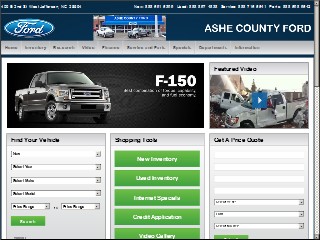 Web site www.ashecountymotors.com, Ashe County Ford
