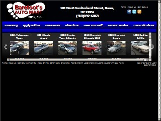 Web site www.barefootsauto.com, Barefoot's Auto Mart Inc