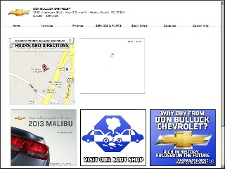 Web site www.bulluckchevrolet.com, Don Bulluck Chevrolet