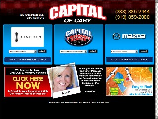 Web site www.capitalofcary.com, Capital Mazda Of Cary