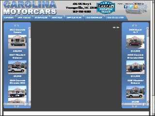 Web site www.carolinamotorcars.com, Carolina Auto Credit