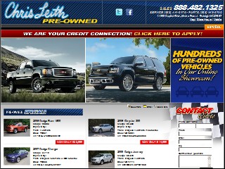 Web site www.chrisleithchevy.com, Westgate Dodge Ram of Wake Forest
