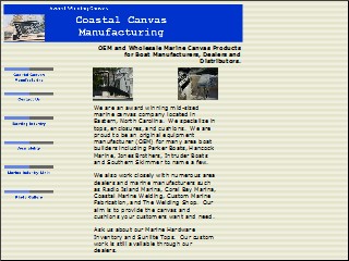 Web site www.coastalcanvasco.com, Coastal Canvas Manufacturing Inc