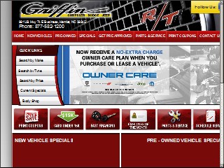 Web site www.griffinchrysler.com, Griffin Chrysler Dodge Jeep Ram