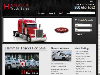 Web site www.hammertrucks.com, Hammer Truck Sales LLC