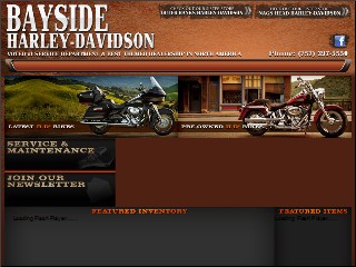 Web site www.harleybay.com, Outerbanks Harley-Davidson