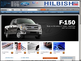Web site www.hilbishmotor.com, Hilbish Ford