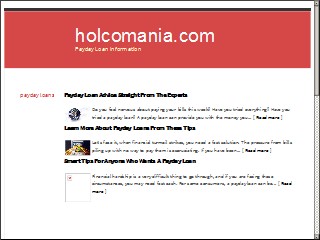 Web site www.holcomania.com, Holcomb Motorsports Inc