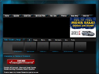 Web site www.hondaofconcord.com, Honda Cars Of Concord
