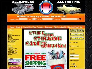 Web site www.impalaparts.com, Hubbard's Impala Parts