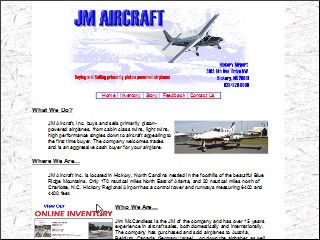 Web site www.jmaircraft.com, J M Aircraft Inc