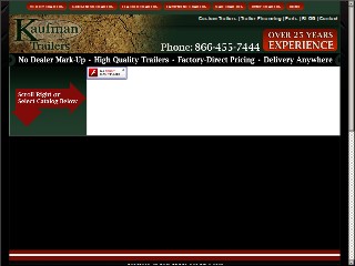Web site www.kaufmantrailers.com, Kaufman Trailers