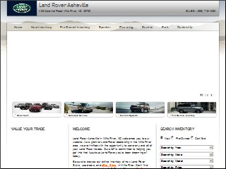 Web site www.landroverasheville.com, Jaguar Asheville