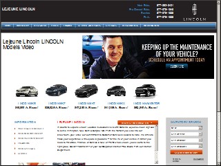Web site www.lejeunemotorco.com, Lejeune Lincoln Merc & Isuzu