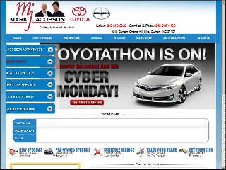 Web site www.markjacobsontoyota.com, Mark Jacobson Toyota