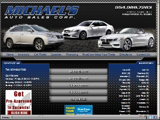 Web site www.michaelsautosales.com, Michael's Auto Sales