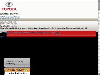 Web site www.moderntoyota.com, Modern Toyota
