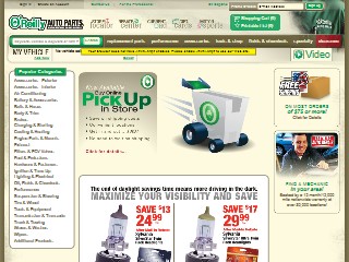 Web site www.oreillyauto.com, O'REILLY Auto Parts