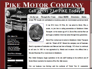 Web site www.pikemotorco.com, Pike Motor Co