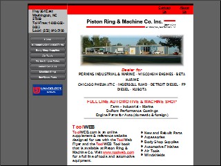Web site www.pistonringandmachine.com, NAPA Auto Parts - Piston Ring and Machine Company