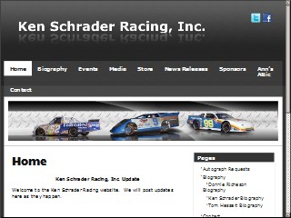 Web site www.schraderracing.com, Ken Schrader Racing Inc