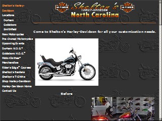 Web site www.sheltonshd.com, Bulldog Harley-Davidson
