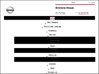 Web site www.simmonsnissan.com, Simmons Nissan Inc