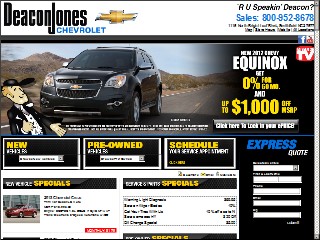 Web site www.smithfieldchevy.com, Smithfield Chevrolet-Jeep