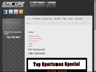 Web site www.strouperacecars.com, SRC Motorsports Inc.