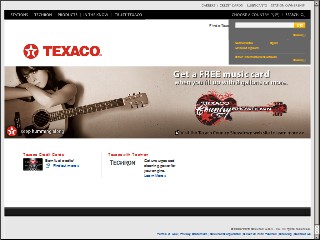 Web site http://www.texaco.com, Gold Rock Texaco