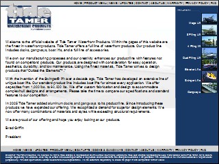 Web site www.tidetamerboatlifts.com, Tide Tamer