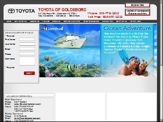 Web site https://www.toyotaofgoldsboro.com/, Toyota of Goldsboro