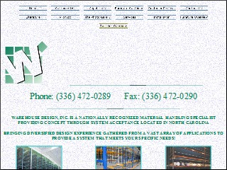 Web site www.warehousedesign.net, Warehouse Design